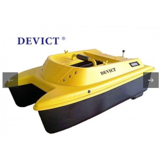 Лодка за захранка с два контейнера Devict Catamaran Bait boat + DEVICT ROBOT + безчеткови мотори + литиеви батерии + безплатна чанта